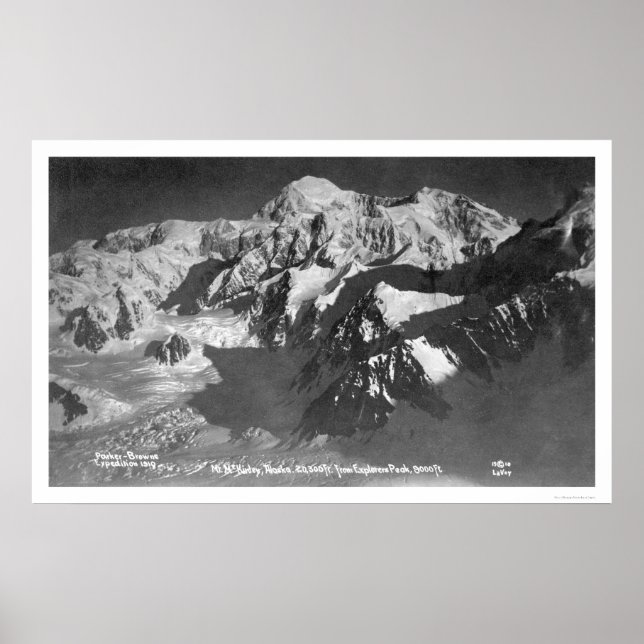 Poster Mont McKinley Alaska 1910 (Devant)
