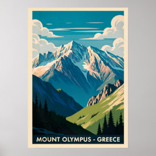 Poster Mont Olympus Grèce V02