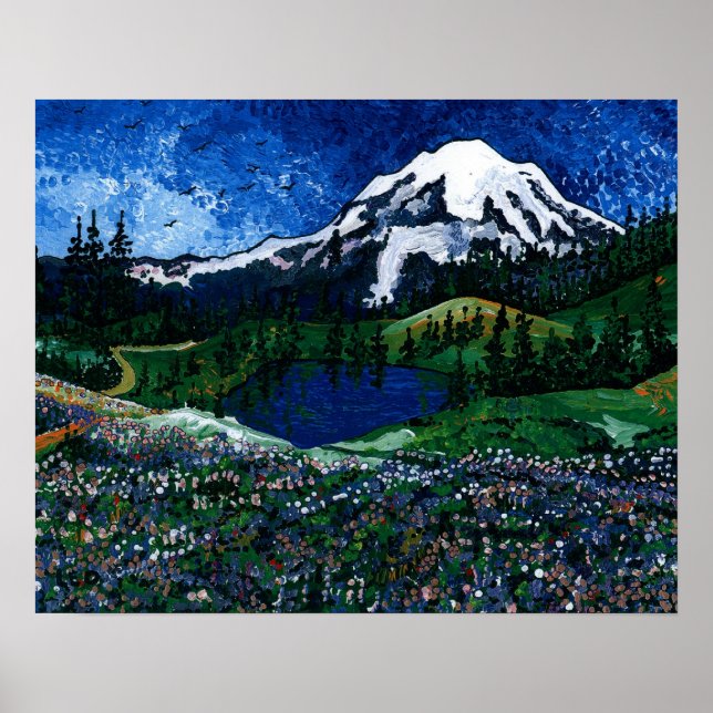 Poster Mont Rainier (Devant)