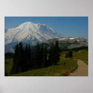 Poster Mont Rainier depuis le sentier Sourdough Ridge