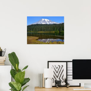 Poster Mont Rainier et Reflection Lake