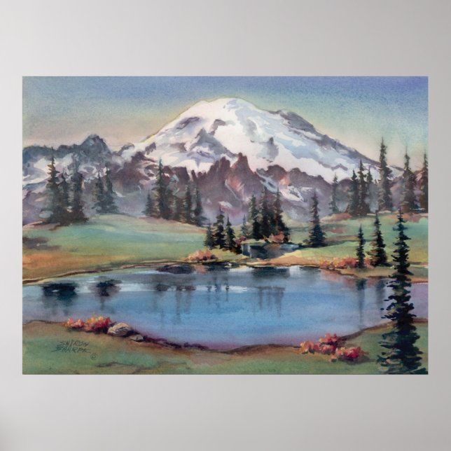 Poster MONT RAINIER par SHARON SHARPE (Devant)