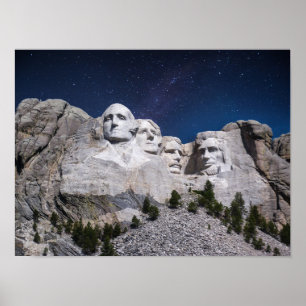 Poster Mont Rushmore Timelapse Sky