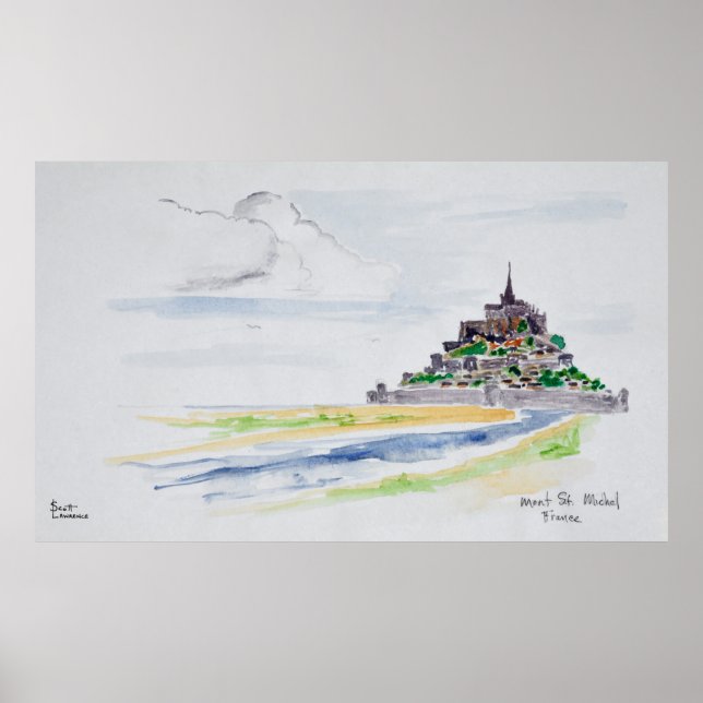 Poster Mont Saint-Michel, Normandie (Devant)
