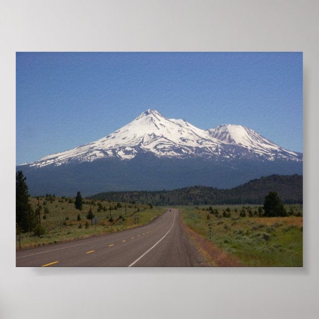 Poster Mont Shasta, Californie (Devant)