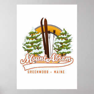 Poster Mont Ski Abram Greenwood