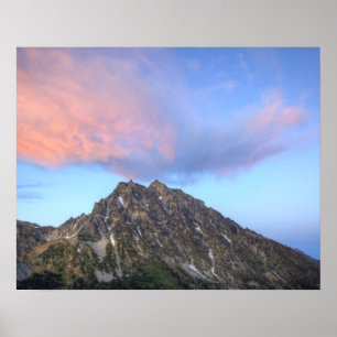 Poster Mont Stuart, au coucher du soleil