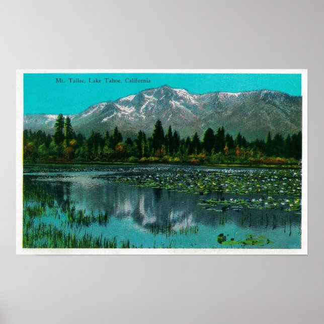 Poster Mont Tallac et lac Tahoe, Californie (Devant)