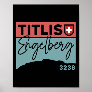 Poster Mont Titlis Engelberg Suisse Randonnée Randonnée S