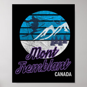 Poster Mont-tremblant Québec Canada Station de ski Snowbo