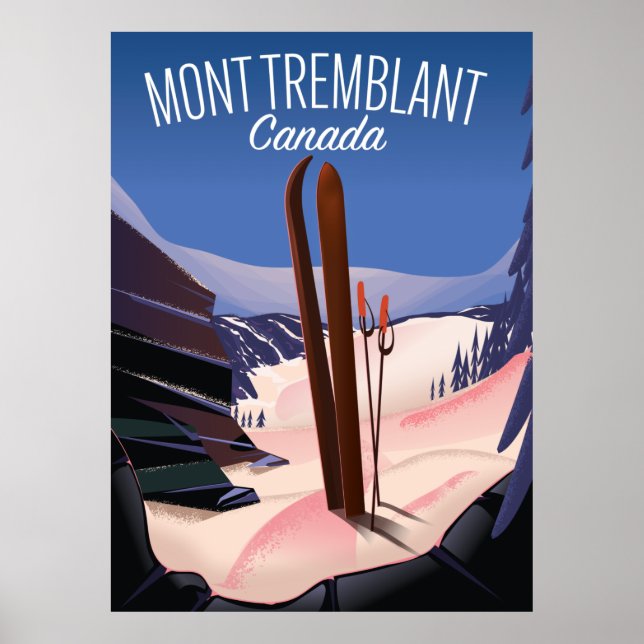Poster Mont Tremblant Ski Canada (Devant)