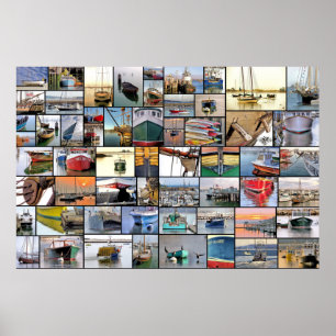 Poster Montage de bateaux 36 x 24
