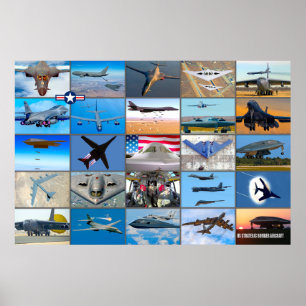 POSTER "MONTAGE" DE L'AÉRONEF DE BOMBE STRATÉGIQUE AMÉRIC
