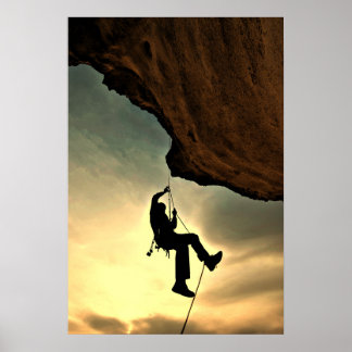 Poster Montagne alpiniste magnifique paysage