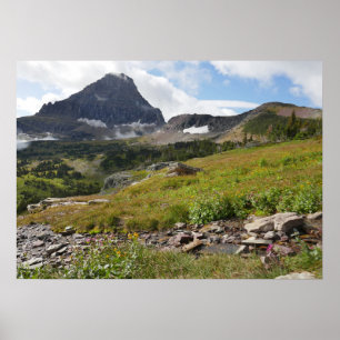 Poster Montagne Bearhat et ruisseau glaciaire