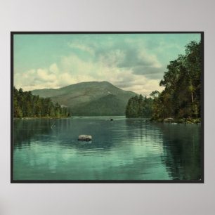 Poster Montagne bleue du lac Eagle, paysage d'Adirondack