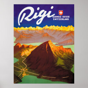 Poster Montagne de Rigi, Suisse