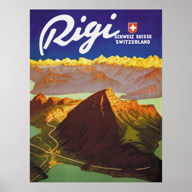 Poster Montagne de Rigi, Suisse (Devant)
