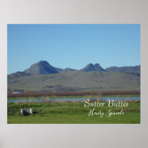 Poster Montagne de Sutter Buttes