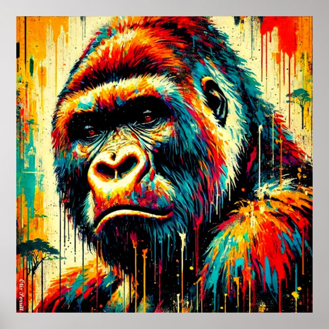 POSTER MONTAGNE GORILLA (Devant)