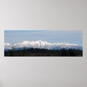 Poster Montagne olympique 36X12