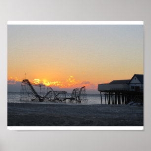 Poster Montagne russe de rivage du Jersey