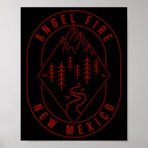 Poster Montagnes Angel Fire Nouveau-Mexique Randonnée Ext