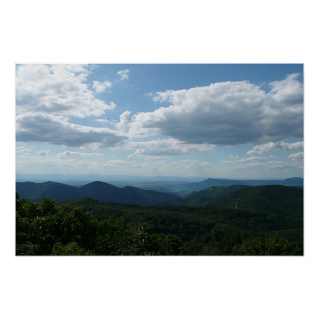 Poster Montagnes Appalaches II Shenandoah (Devant)