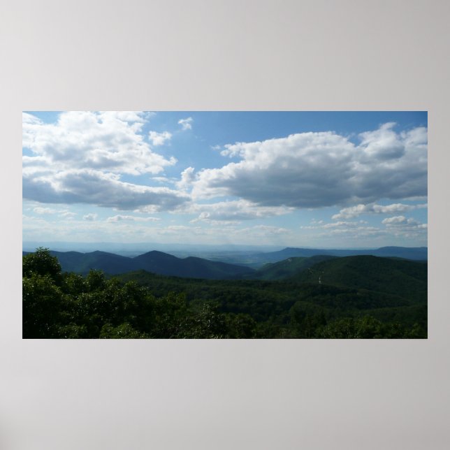 Poster Montagnes Appalaches II Shenandoah (Devant)