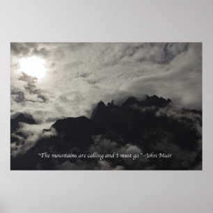 Poster Montagnes avec devis - Grande