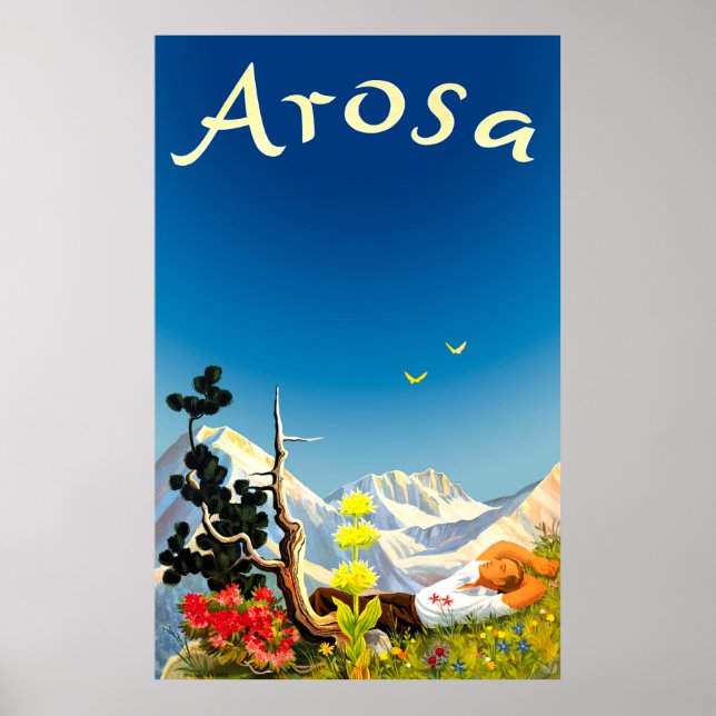 Poster Montagnes d'Arosa, Champ d'été (Devant)