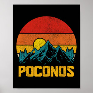 Poster Montagnes de Pocono Poconos Pennsylvanie Randonnée