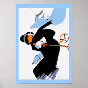 Poster Montagnes de ski
