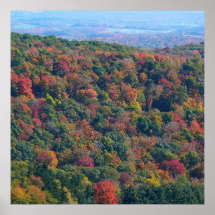 Poster Montagnes des Appalaches à l'automne