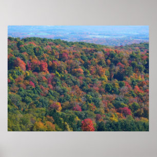 Poster Montagnes des Appalaches à l'automne