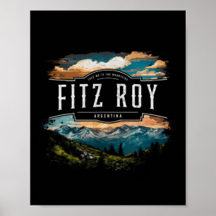 Poster Montagnes Fitz Roy Argentine Randonnée Extérieur V