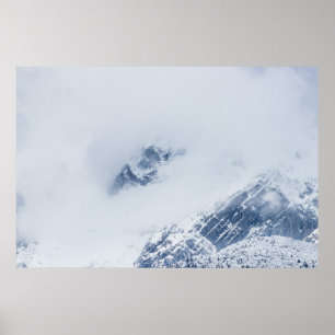 Poster Montagnes nuageuses