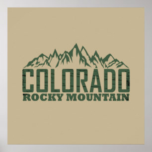 Poster Montagnes Rocheuses Colorado