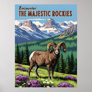 Poster Montagnes Rocheuses - Faune et Nature