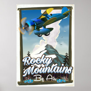 Poster Montagnes Rocheuses par Air!