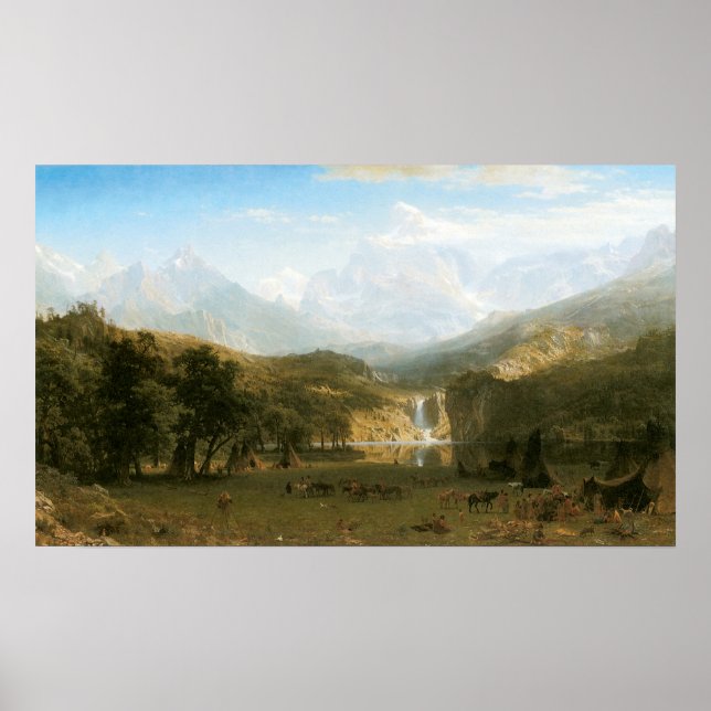 Poster Montagnes Rocheuses, pic de Lander par Albert Bier (Devant)