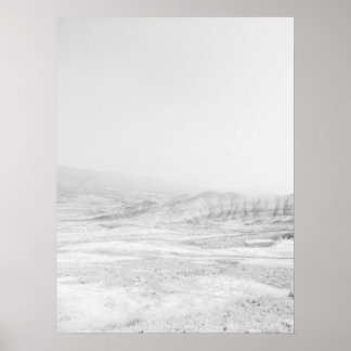 Poster Montagnes vintages rayées peintes collines gauche