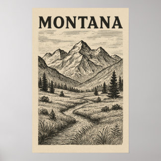 Poster Montana Sauvage