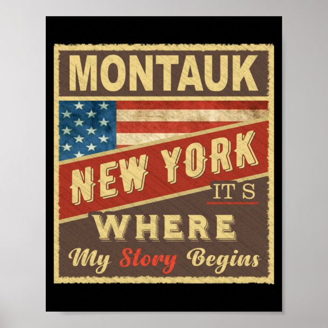 Poster Montauk Ny Its Where My Story Begins _1  (Devant)