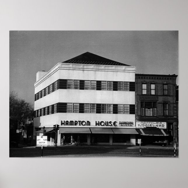 Poster Montclair NJ, Magasin, Vintage (Devant)