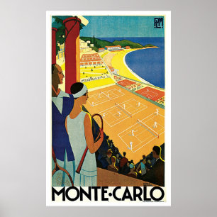 Poster Monte Carlo Monaco Vintage