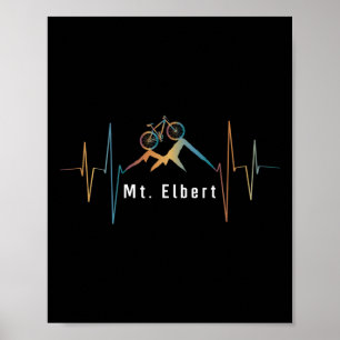 Poster Montée au sommet du mont Elbert en VTT rythme card