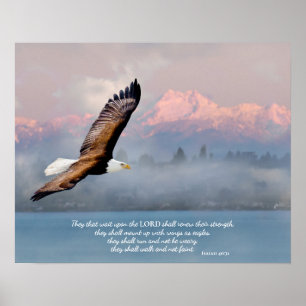 Poster Montée avec des ailes comme des aigles Beaux-Arts