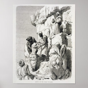 Poster Montée de la grande pyramide, 19ème siècle