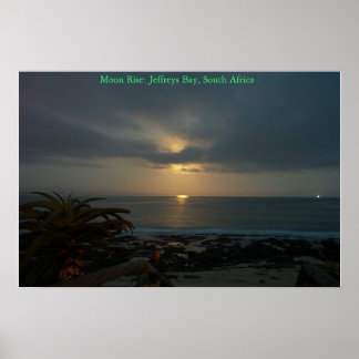 Poster Montée de la lune au-dessus des supertubes, J-Bay,
